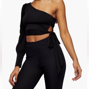 Topshop one shoulder side tie